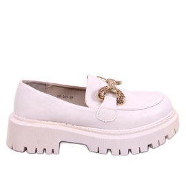 Buess Beige platform fuldkornsmokkasiner