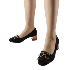 Sorte højhælede Basso pumps