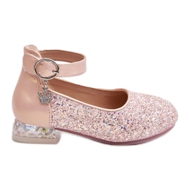 Pink Pardride Glitter Ballet Flats til børn lyserød