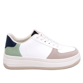 Everss Khaki damesneakers beige