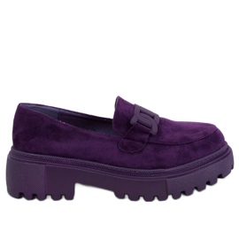 Platform mokkasiner med spænde Leena Purple violet
