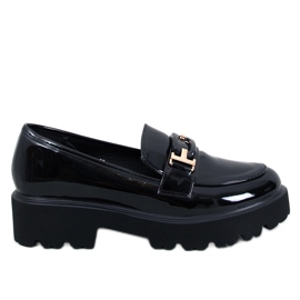 Manff Black lak mokkasiner sort