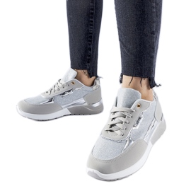 Grå glitter sneakers fra Roganzuolo
