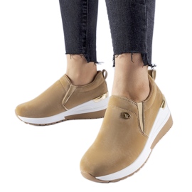 Mørkebeige Vitale wedge sneakers