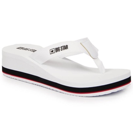 White Big Star JJ274A333 wedge flip-flops hvid