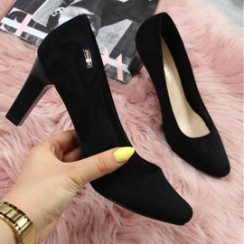Sergio Leone W SK39T sort ruskind pumps