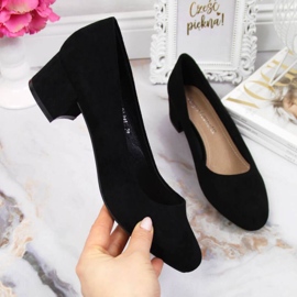 Sergio Leone W SK354C ruskindsblokpumper, sort