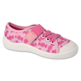Befado børnetøfler med velcro 351X030 pink lyserød