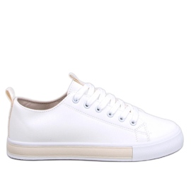 Monae Beige sneakers til kvinder hvid