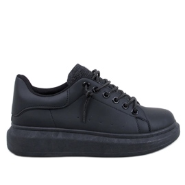 Brans All Black wedge sneakers sort