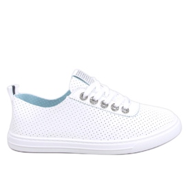 Pluss All White gennembrudte sneakers til kvinder hvid
