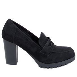 Vannia Black højhælede loafers sort