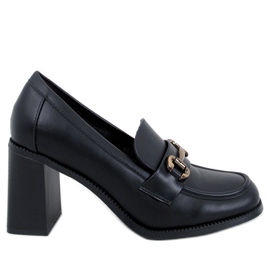 Varvai Black højhælede loafers sort
