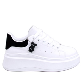 Liezel HVID/SORT kile sneakers med vedhæng