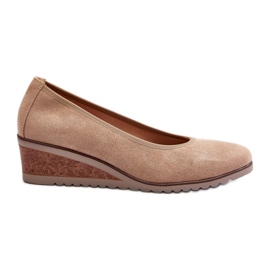 Vinceza Beige Belli Wedge Sko til kvinder