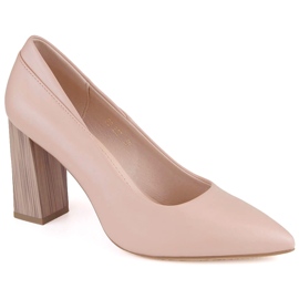 Beige pumps med spids tå fra Sergio Leone PB217