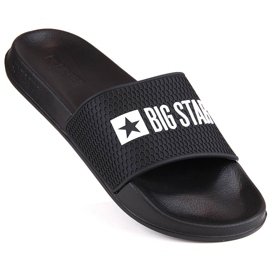 Sorte sportsflip-flops til mænd Big Star JJ174505