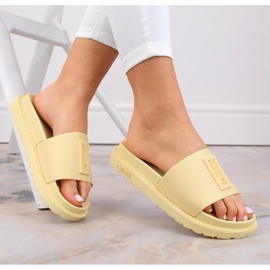 Gule platformsflip-flops til kvinder Big Star LL274427
