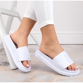 Hvide platformsflip-flops til kvinder Big Star LL274428