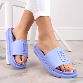 Blå platformsflip-flops til kvinder Big Star LL274431