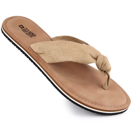 Beige flip-flops til kvinder Big Star LL274623