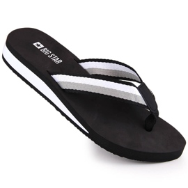 Kvinders sorte wedge flip-flops Big Star LL274781