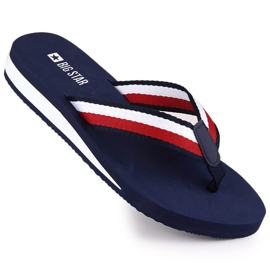 Kvinders marineblå kile-flip-flops Big Star LL274779