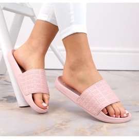 Kvinders pink strandswimmingpool flipflops Big Star LL274A151 lyserød