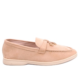 Robins Beige bløde ruskindsmokkasiner