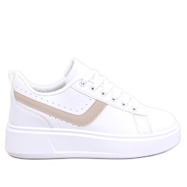 Emmas Beige platform sneakers hvid