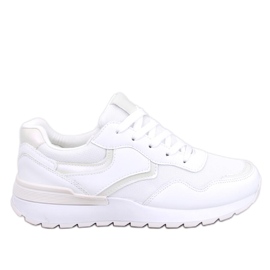 Iriserende Navar White sneakers til kvinder hvid