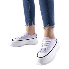 Lilla sneakers på Plesio platformen violet