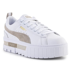 Puma Mayze Lth platform W sko 381983-02 hvid