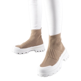 Brune sneakers med fleksibel overdel Varden