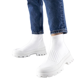 Hvide sneakers med fleksibel overdel Varden