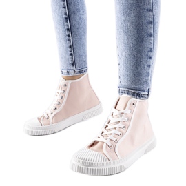 Pink high-top sneakers fra Pozzuolo lyserød