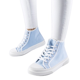 Blå high-top sneakers fra Pozzuolo