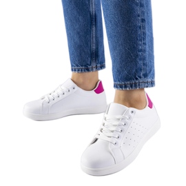 Hvide og lyserøde Bourassa sneakers