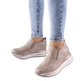 Lyserøde Alquippa wedge sneakers