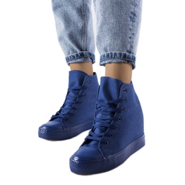 Marineblå Groussay wedge sneakers