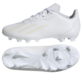 Adidas X CRAZYFAST.4 FxG Jr IE1589 sko hvid