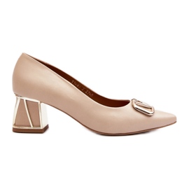 Elegante pumps med dekoration Laura Messi 2740 Beige