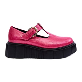 Zazoo 20102 Moderigtige patentsko på en massiv Fuchsia-platform lyserød