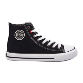 Klassiske høje sneakers til kvinder Big Star T274027 Sort