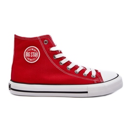 Klassiske høje sneakers til kvinder Big Star T274024 Rød