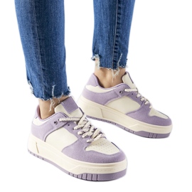 Lilla sneakers på Crim platformen violet