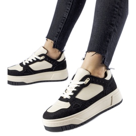 Sort og hvid Pomona platform sneakers