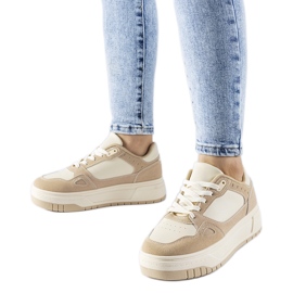 Lysbeige Pomona platform sneakers