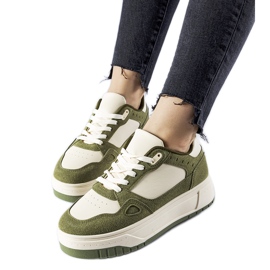 Grøn og hvid Pomona platform sneakers