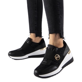 Sorte Salida slip-on wedge sneakers
